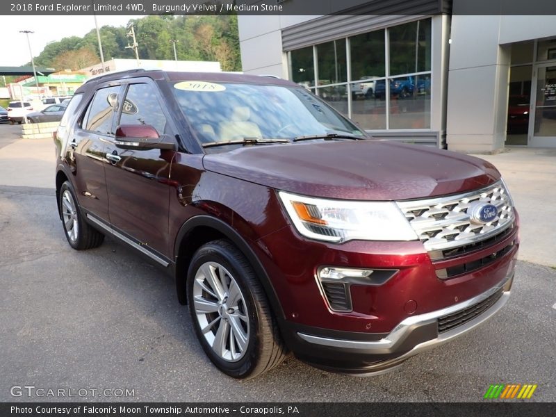 Burgundy Velvet / Medium Stone 2018 Ford Explorer Limited 4WD
