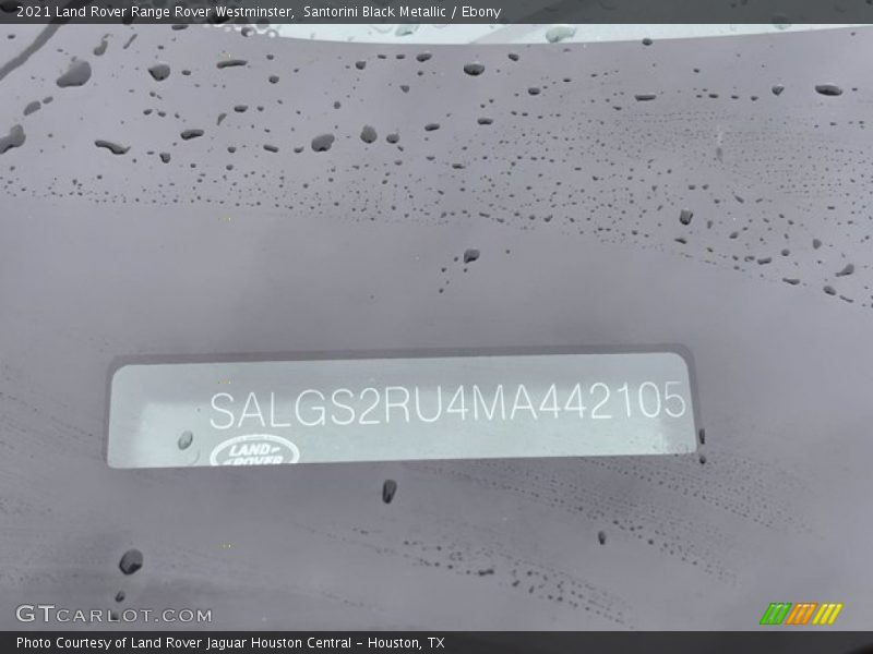 Santorini Black Metallic / Ebony 2021 Land Rover Range Rover Westminster