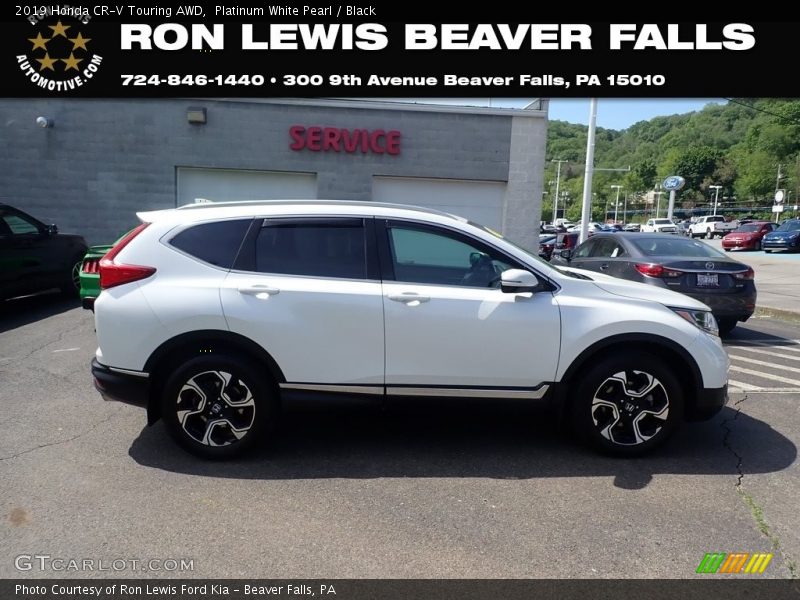Platinum White Pearl / Black 2019 Honda CR-V Touring AWD