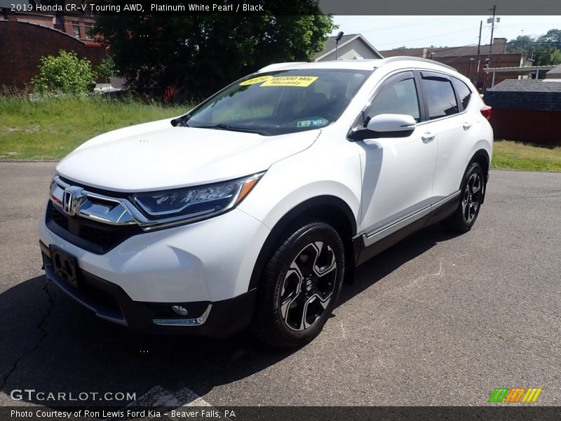 Platinum White Pearl / Black 2019 Honda CR-V Touring AWD