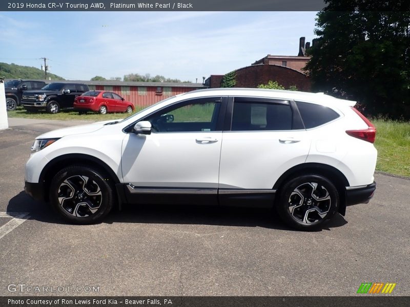 Platinum White Pearl / Black 2019 Honda CR-V Touring AWD