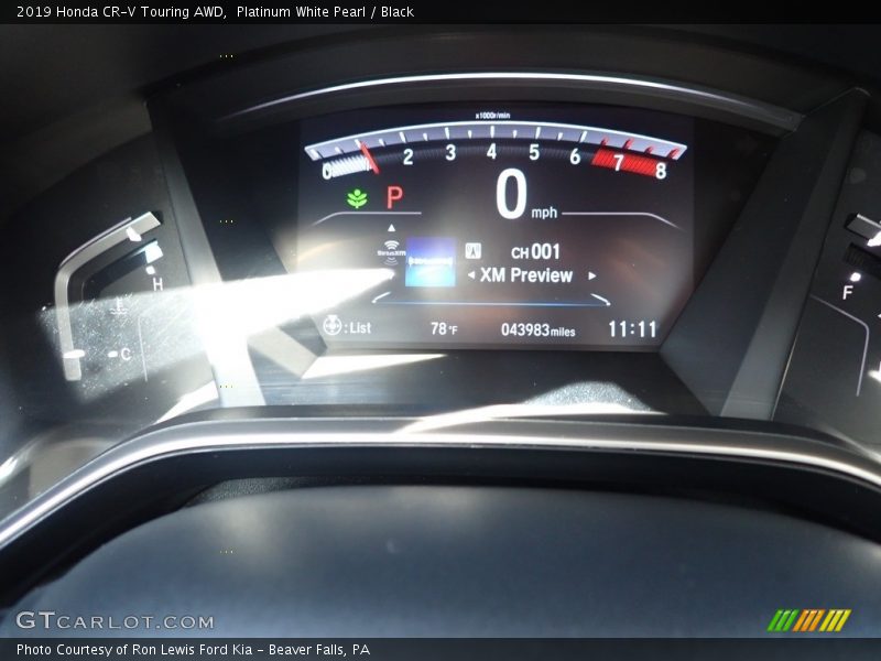 Platinum White Pearl / Black 2019 Honda CR-V Touring AWD