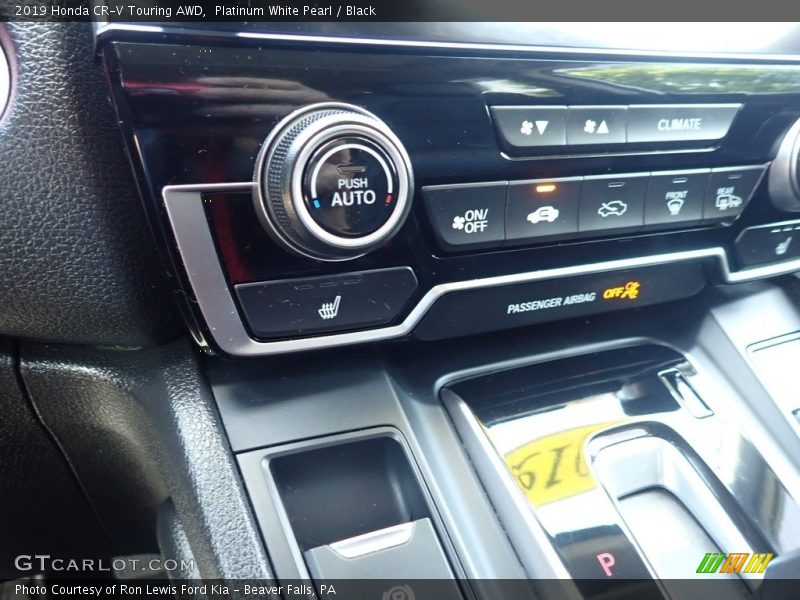 Platinum White Pearl / Black 2019 Honda CR-V Touring AWD