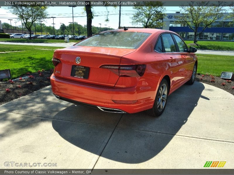 Habanero Orange Metallic / Storm Gray/Black 2021 Volkswagen Jetta R-Line