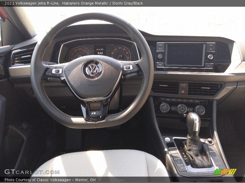Habanero Orange Metallic / Storm Gray/Black 2021 Volkswagen Jetta R-Line