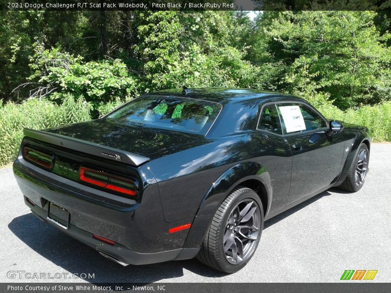 Pitch Black / Black/Ruby Red 2021 Dodge Challenger R/T Scat Pack Widebody