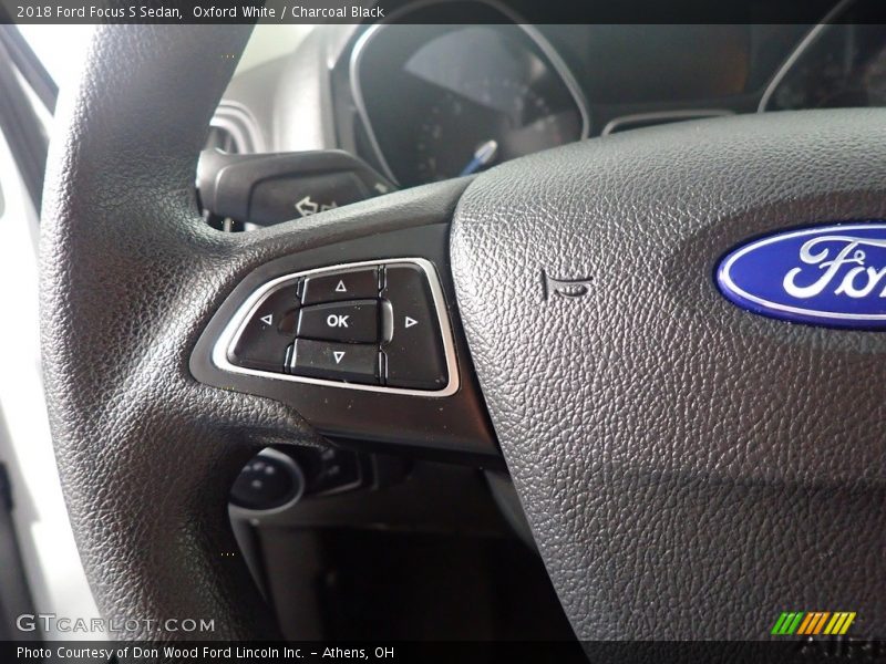 Oxford White / Charcoal Black 2018 Ford Focus S Sedan