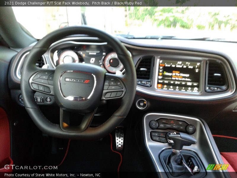 Pitch Black / Black/Ruby Red 2021 Dodge Challenger R/T Scat Pack Widebody