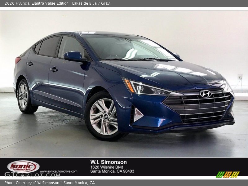 Lakeside Blue / Gray 2020 Hyundai Elantra Value Edition