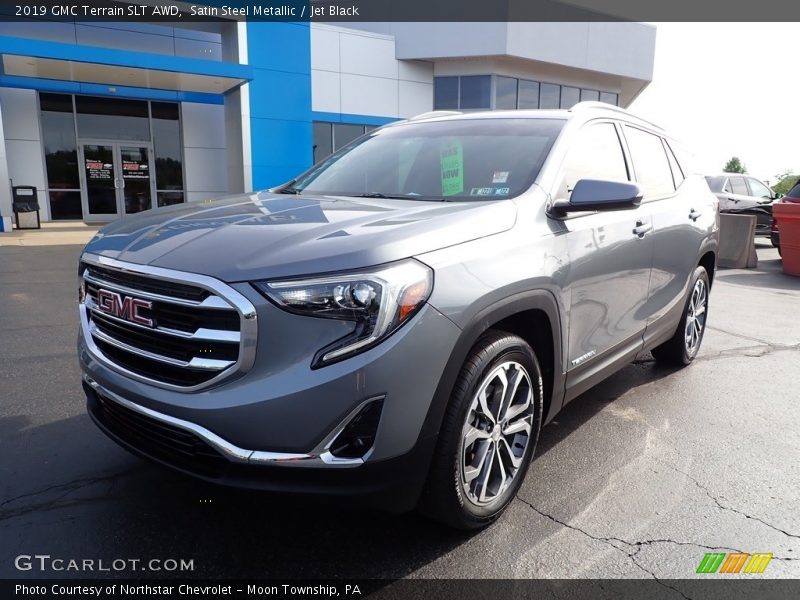 Satin Steel Metallic / Jet Black 2019 GMC Terrain SLT AWD