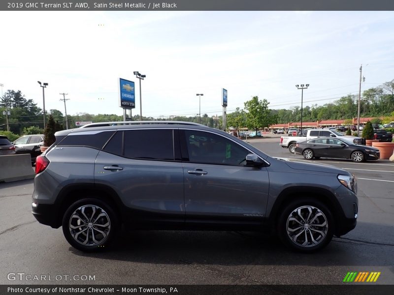Satin Steel Metallic / Jet Black 2019 GMC Terrain SLT AWD