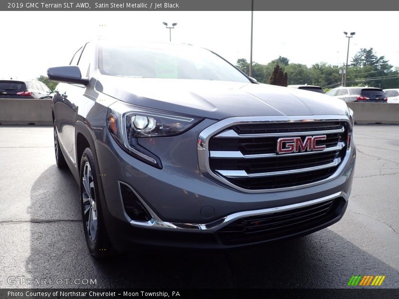 Satin Steel Metallic / Jet Black 2019 GMC Terrain SLT AWD