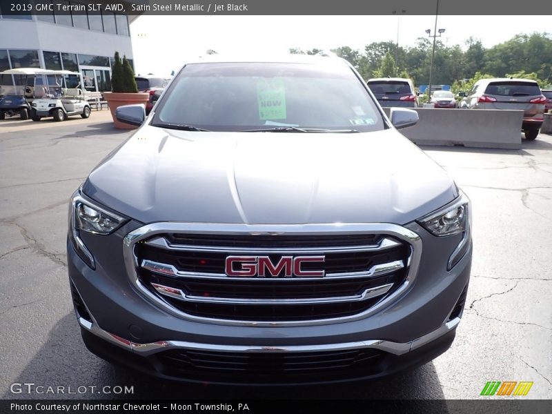 Satin Steel Metallic / Jet Black 2019 GMC Terrain SLT AWD