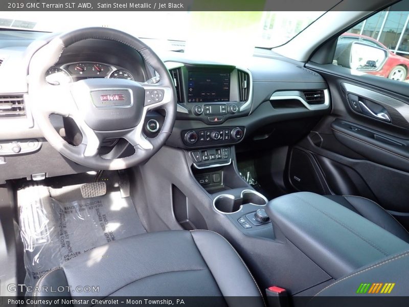 Satin Steel Metallic / Jet Black 2019 GMC Terrain SLT AWD