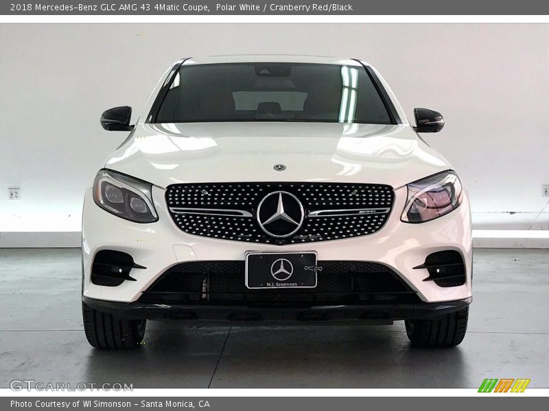 Polar White / Cranberry Red/Black 2018 Mercedes-Benz GLC AMG 43 4Matic Coupe