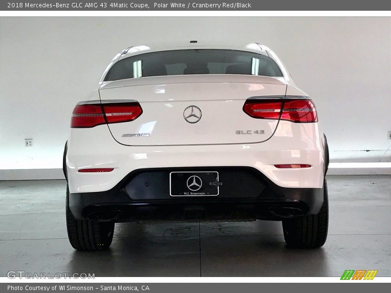 Polar White / Cranberry Red/Black 2018 Mercedes-Benz GLC AMG 43 4Matic Coupe