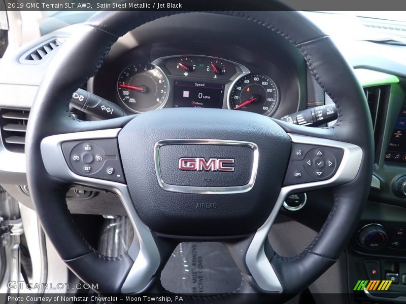 Satin Steel Metallic / Jet Black 2019 GMC Terrain SLT AWD