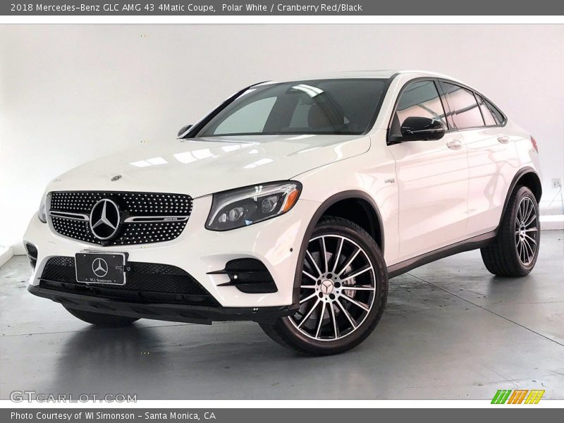 Polar White / Cranberry Red/Black 2018 Mercedes-Benz GLC AMG 43 4Matic Coupe