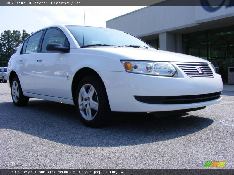 Polar White / Tan 2007 Saturn ION 2 Sedan