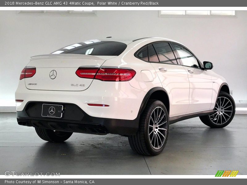Polar White / Cranberry Red/Black 2018 Mercedes-Benz GLC AMG 43 4Matic Coupe