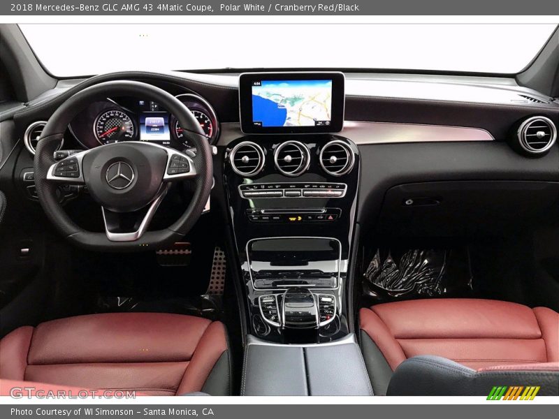 Polar White / Cranberry Red/Black 2018 Mercedes-Benz GLC AMG 43 4Matic Coupe