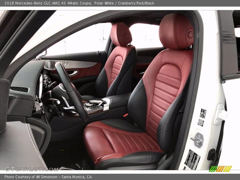 Polar White / Cranberry Red/Black 2018 Mercedes-Benz GLC AMG 43 4Matic Coupe