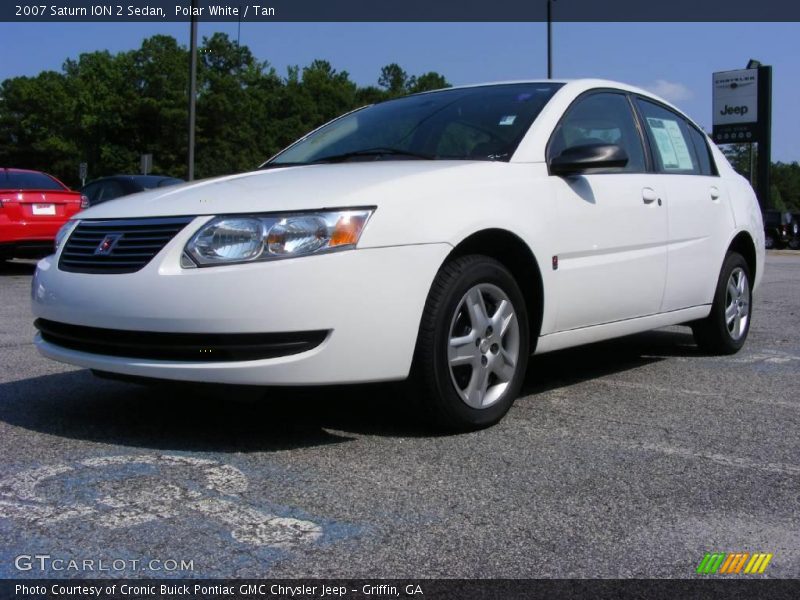 Polar White / Tan 2007 Saturn ION 2 Sedan