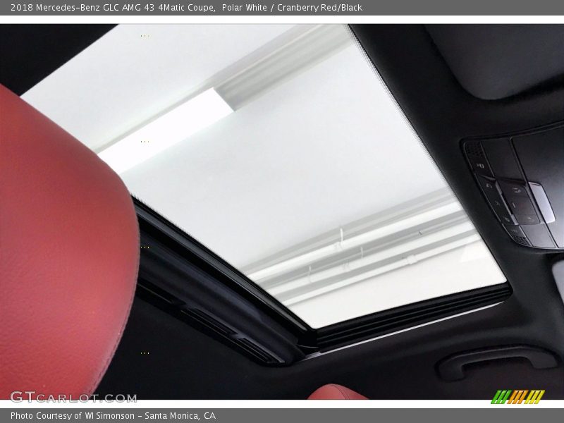 Polar White / Cranberry Red/Black 2018 Mercedes-Benz GLC AMG 43 4Matic Coupe
