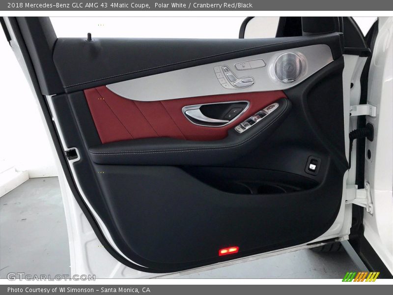 Polar White / Cranberry Red/Black 2018 Mercedes-Benz GLC AMG 43 4Matic Coupe