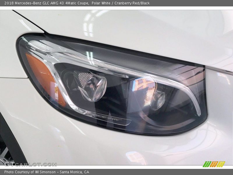 Polar White / Cranberry Red/Black 2018 Mercedes-Benz GLC AMG 43 4Matic Coupe