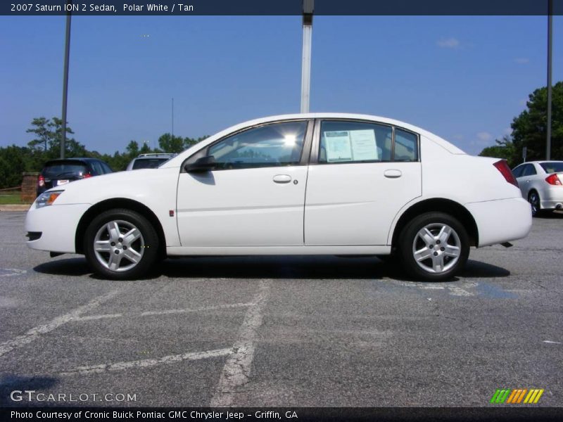 Polar White / Tan 2007 Saturn ION 2 Sedan