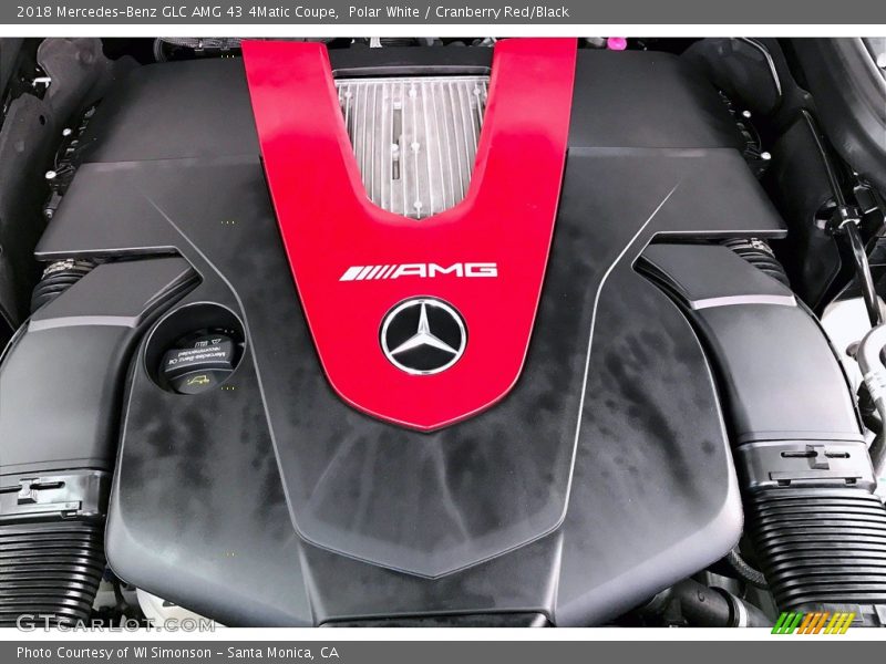 Polar White / Cranberry Red/Black 2018 Mercedes-Benz GLC AMG 43 4Matic Coupe
