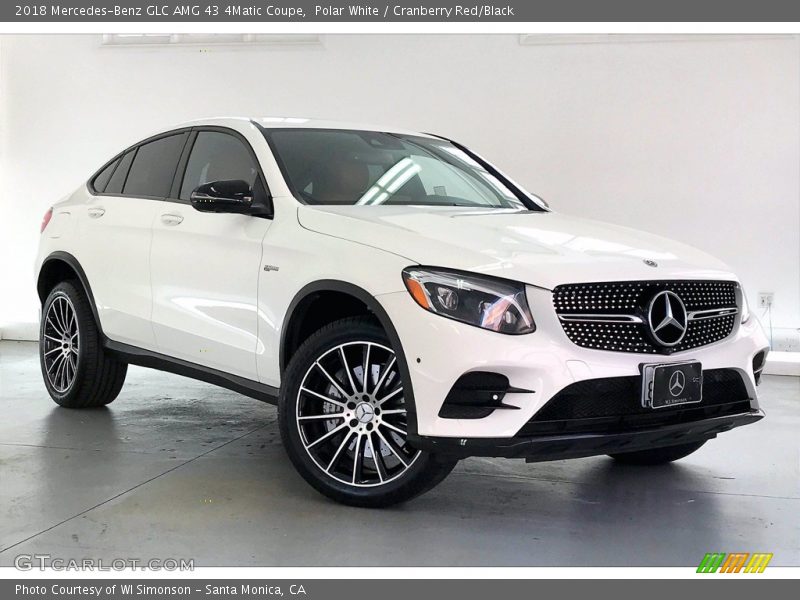 Polar White / Cranberry Red/Black 2018 Mercedes-Benz GLC AMG 43 4Matic Coupe