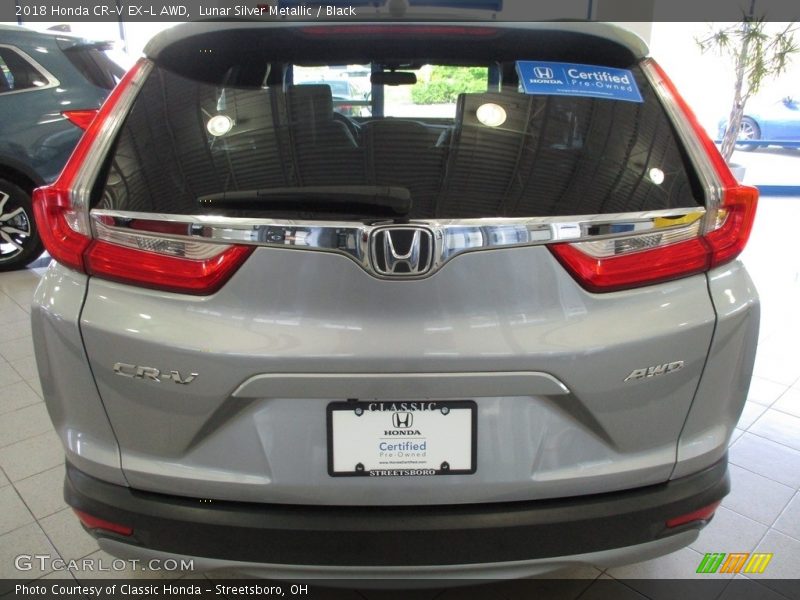 Lunar Silver Metallic / Black 2018 Honda CR-V EX-L AWD