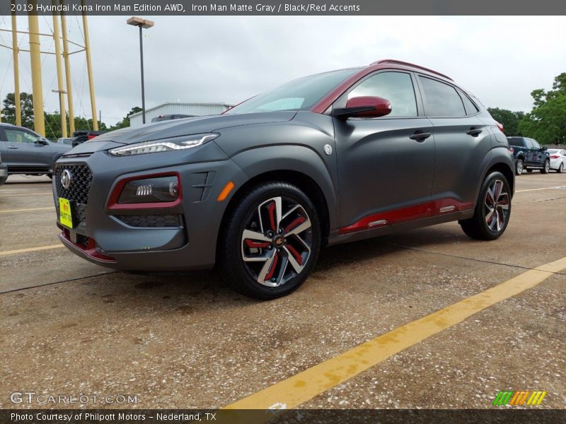 Iron Man Matte Gray / Black/Red Accents 2019 Hyundai Kona Iron Man Edition AWD