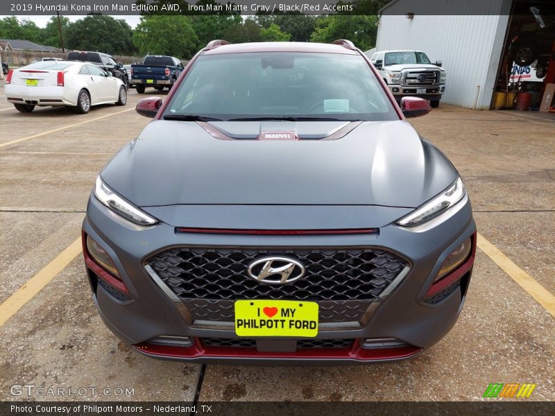 Iron Man Matte Gray / Black/Red Accents 2019 Hyundai Kona Iron Man Edition AWD