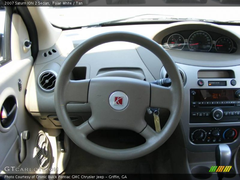 Polar White / Tan 2007 Saturn ION 2 Sedan
