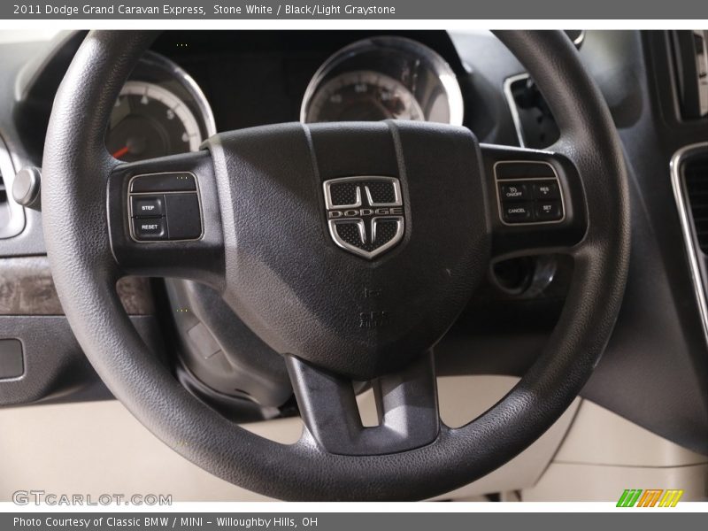 Stone White / Black/Light Graystone 2011 Dodge Grand Caravan Express