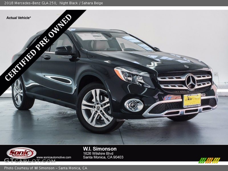 Night Black / Sahara Beige 2018 Mercedes-Benz GLA 250