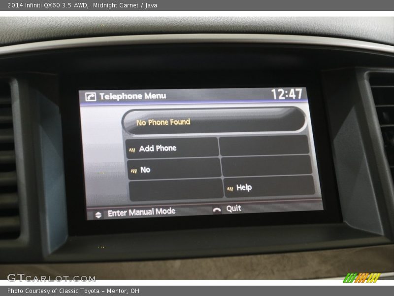 Midnight Garnet / Java 2014 Infiniti QX60 3.5 AWD