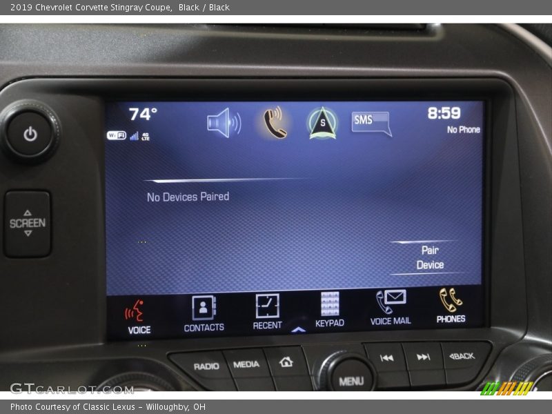 Black / Black 2019 Chevrolet Corvette Stingray Coupe