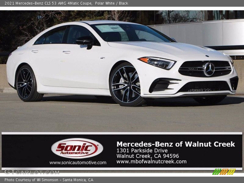 Polar White / Black 2021 Mercedes-Benz CLS 53 AMG 4Matic Coupe