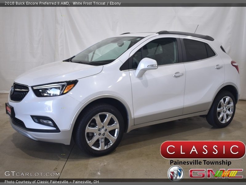 White Frost Tricoat / Ebony 2018 Buick Encore Preferred II AWD