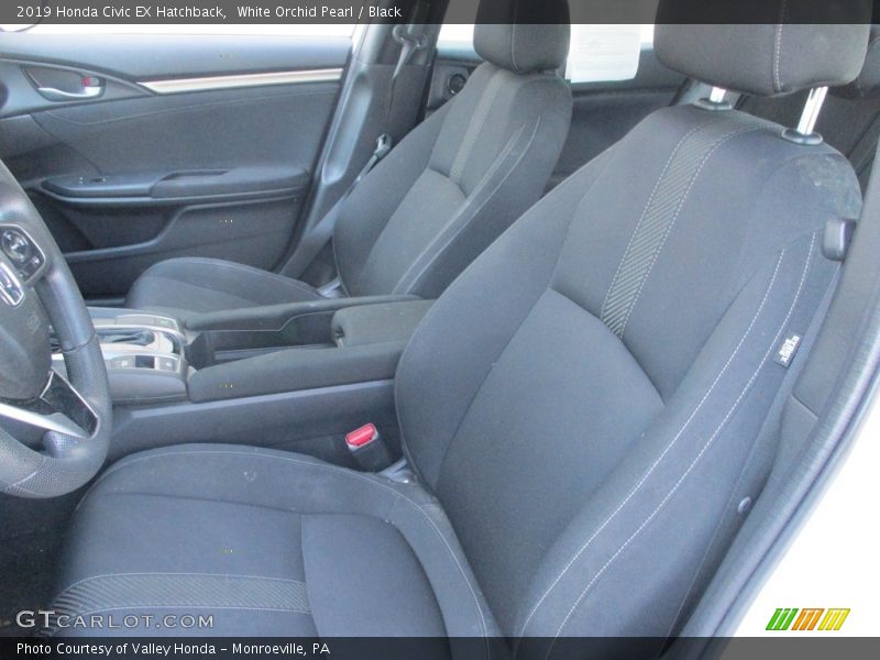 White Orchid Pearl / Black 2019 Honda Civic EX Hatchback