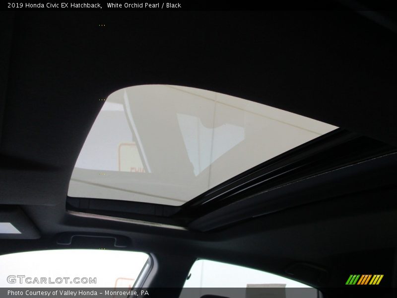 White Orchid Pearl / Black 2019 Honda Civic EX Hatchback