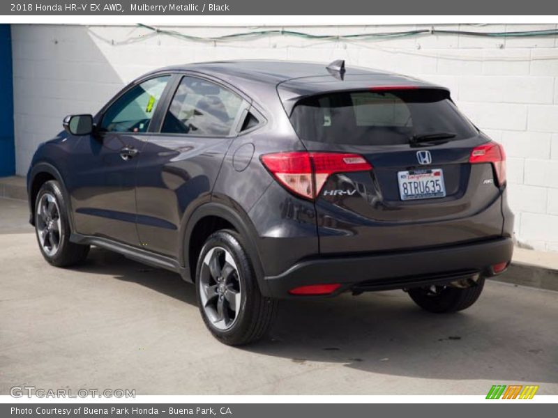 Mulberry Metallic / Black 2018 Honda HR-V EX AWD