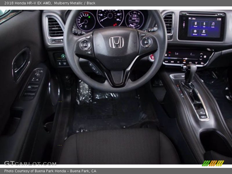 Mulberry Metallic / Black 2018 Honda HR-V EX AWD