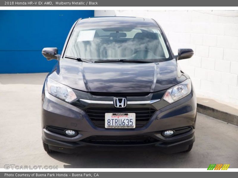 Mulberry Metallic / Black 2018 Honda HR-V EX AWD