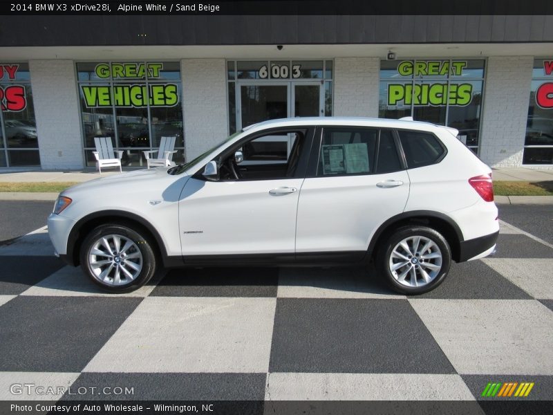 Alpine White / Sand Beige 2014 BMW X3 xDrive28i