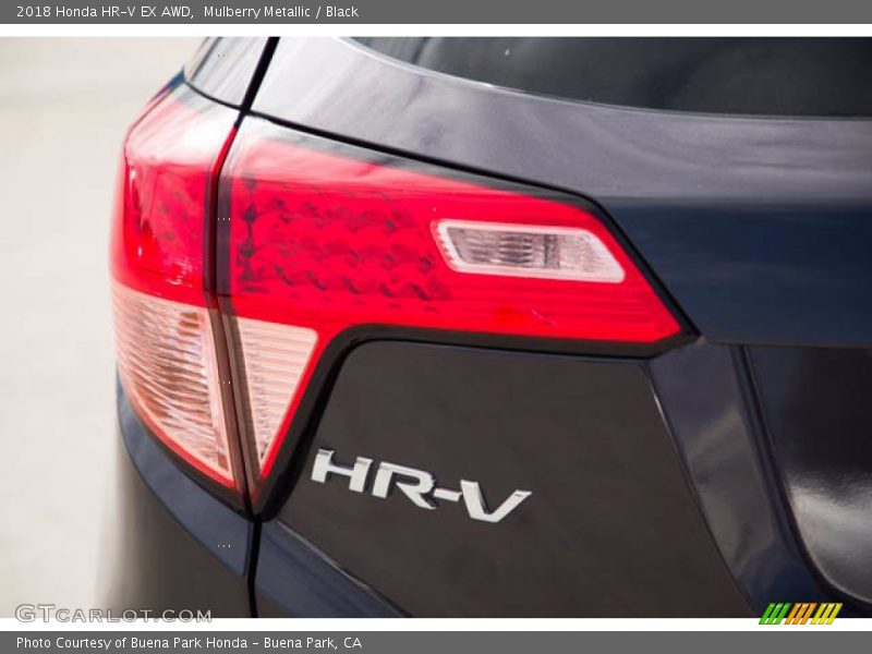Mulberry Metallic / Black 2018 Honda HR-V EX AWD